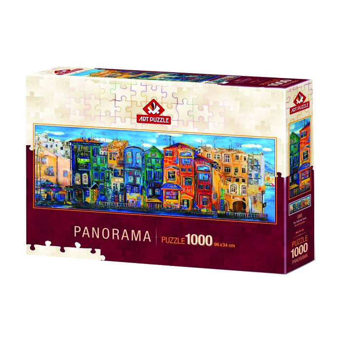 پازل 1000 تکه آرت پازل مدل the colorful town كد 5350